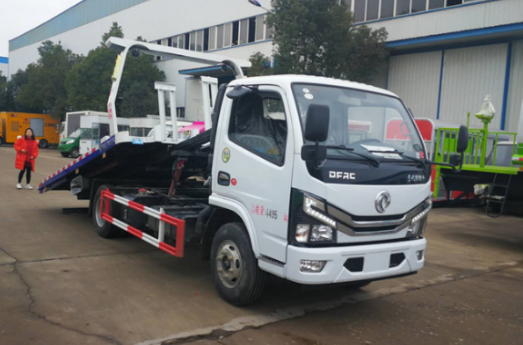 国六东风多利卡蓝牌一拖二清障车
