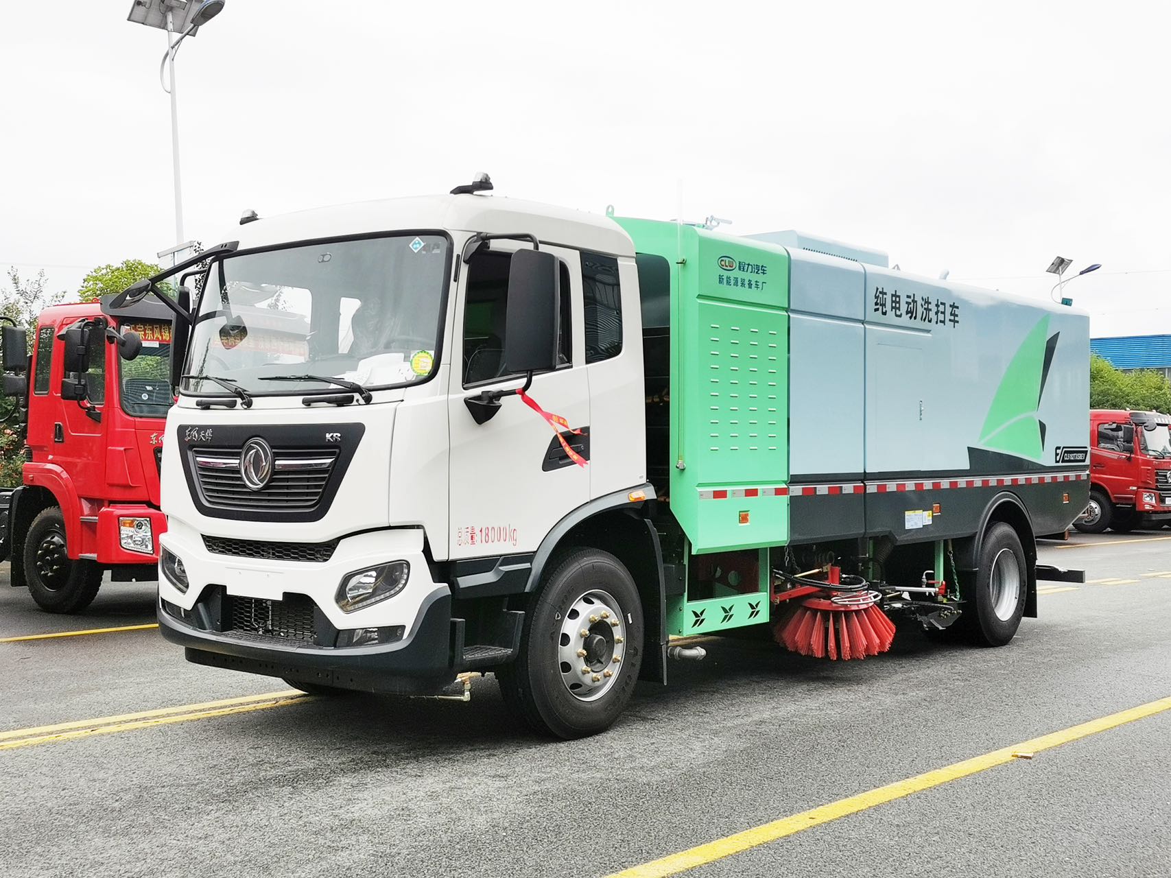 东风天锦15方纯电动洗扫车|新能源洗扫车