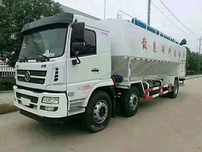 陕汽轩德X6小三轴30(15吨)立方散装饲料车