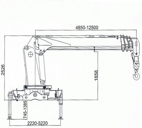 徐工12吨随车吊四节臂尺寸