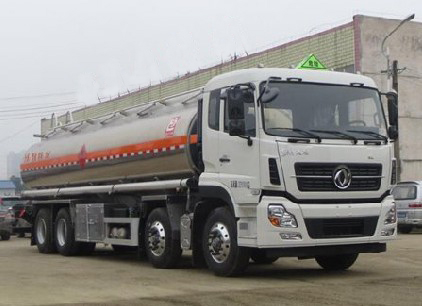 国六东风天龙前四后八铝合金油罐车图片