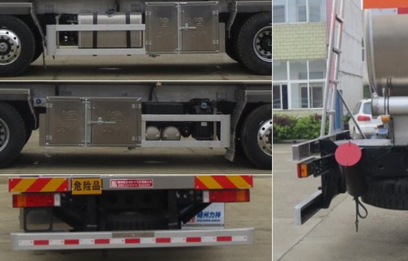 25吨东风天龙前四后八铝合金油罐车泵箱位置图片