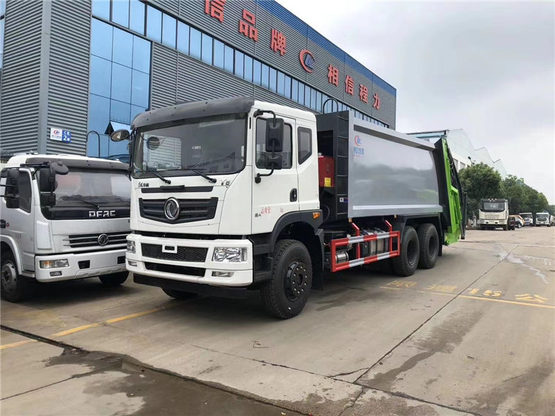 国六东风华神后八轮压缩式垃圾车|压缩垃圾车