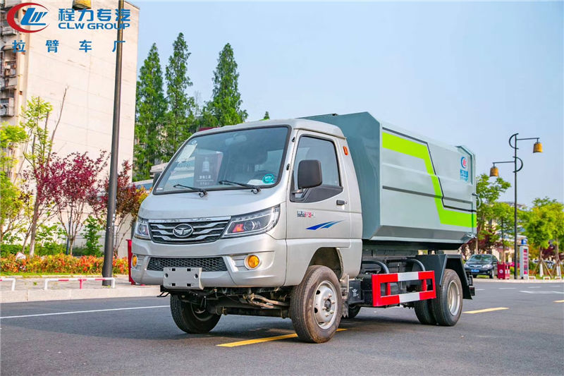 国六唐骏赛菱F3小型勾臂式垃圾车|勾臂垃圾车