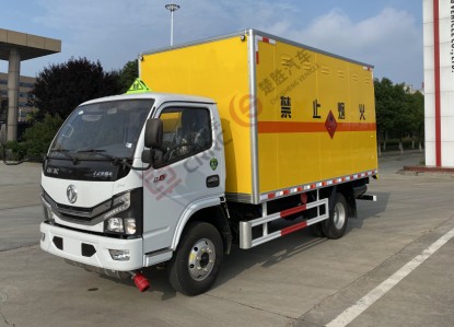 国六东风多利卡D6黄牌4.1米类易燃气体厢式运输车