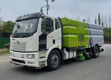 国六解放J6洗扫车_威风牌CLW5180TXSC6洗扫车